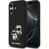 Karl Lagerfeld Liquid Silicone K&CH Sketch MagSafe Zadný Kryt pre iPhone 17 Black