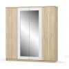 VerDesign, REBEKA, šatníkova skriňa so zrkadlom, dub sonoma/biela LTD VerDesign, REBEKA, šatníkova skriňa so zrkadlom, dub sonoma/biela LTD