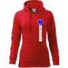 Nápis Záchranár + hviezda - Mikina dámska trendy zipper s kapucňou - M ( Červená ) Nápis Záchranár + hviezda - Mikina dámska trendy zipper s kapucňou - M ( Červená )