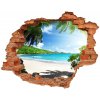 Samolepiaca diera na stenu Seychelles beach 90x70 cm Samolepiaca diera na stenu Seychelles beach 90x70 cm