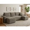 Textilomanie Rozkladacia sedacia súprava do U SMART BOUCLE 303x143 cm, sivohnedá Textilomanie Rozkladacia sedacia súprava do U SMART BOUCLE 303x143 cm, sivohnedá