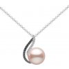 Silvego Strieborný náhrdelník Agnes s ružovou perlou a Brilliance Zirconia GRP19111PP Silvego Strieborný náhrdelník Agnes s ružovou perlou a Brilliance Zirconia GRP19111PP