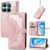 Peňaženkové kožené puzdro Mandala Flower na Honor X6a - Rose Gold Peňaženkové kožené puzdro Mandala Flower na Honor X6a - Rose Gold