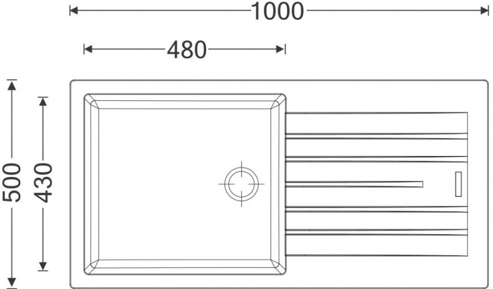 Sinks PERFECTO 1000 Metalblack