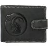 Pánska kožená peňaženka Zverokruh Kozorožec Saimon, čierna čierna Pánska kožená peňaženka Zverokruh Kozorožec Saimon, čierna čierna