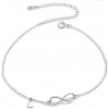 Dámsky strieborný náramok na nohu s príveskom nekonečna - striebro 925/1000 Dámsky strieborný náramok na nohu s príveskom nekonečna - striebro 925/1000