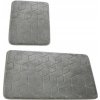 Kúpeľňové predložky Euromat Sumba LZ31 sivé, 2 kusy Kúpeľňové predložky Euromat Sumba LZ31 sivé, 2 kusy