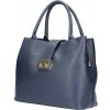 Mondo Italia Tmavomodrá dámska kožená kabelka 1137 Modrá Mondo Italia Tmavomodrá dámska kožená kabelka 1137 Modrá