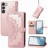 Peňaženkové kožené puzdro MANDALA na Samsung Galaxy S23 Ultra 5G – Ružovozlatá Peňaženkové kožené puzdro MANDALA na Samsung Galaxy S23 Ultra 5G – Ružovozlatá