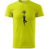 Yoga strom - Klasické pánske tričko vyššej gramáže - S ( Limetková ) Yoga strom - Klasické pánske tričko vyššej gramáže - S ( Limetková )