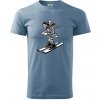 Ski kostra - Klasické pánske tričko vyššej gramáže - 4XL ( Denim ) Ski kostra - Klasické pánske tričko vyššej gramáže - 4XL ( Denim )