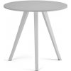 Konferenčný stôl PRIMO ZEN, priemer 80 cm, biela podnož, sivá Konferenčný stôl PRIMO ZEN, priemer 80 cm, biela podnož, sivá