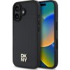 DKNY PU Leather Repeat Pattern Stack Logo MagSafe pre iPhone 16 Plus Black