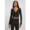 Urban Classics Ladies Cropped Rib Wrapped Longsleeve black