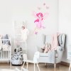 INSPIO Nálepka na stenu - Víla 115x93 víly a korunky ružová, plnofarebný motív INSPIO Nálepka na stenu - Víla 115x93 víly a korunky ružová, plnofarebný motív