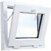 Biele PVC výklopné okno 400x400 mm, dvojsklo Biele PVC výklopné okno 400x400 mm, dvojsklo
