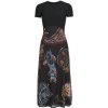 Desigual Dlhé šaty PAISLEY MESH LACROIX Čierna Desigual Dlhé šaty PAISLEY MESH LACROIX Čierna