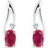 Náušnice z bieleho zlata s rubínmi a diamantmi KLENOTA K0141032 Náušnice z bieleho zlata s rubínmi a diamantmi KLENOTA K0141032