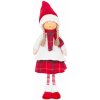 Postavička MagicHome Vianoce, Dievčatko s červenou šatkou, látkové, červeno-biele, 31x18x90 cm Postavička MagicHome Vianoce, Dievčatko s červenou šatkou, látkové, červeno-biele, 31x18x90 cm