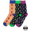 Ponožky Meatfly Lexy Triple Pack oranžová/zelená S/M Ponožky Meatfly Lexy Triple Pack oranžová/zelená S/M