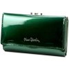 Pierre Cardin 07 SHINY 108 zelená dámska vlákno koža-kožená peňaženka 14,5 x 9 cm Pierre Cardin 07 SHINY 108 zelená dámska vlákno koža-kožená peňaženka 14,5 x 9 cm