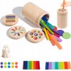 Drevená hračka na triedenie na učenie farieb, Montessori hračka, zručnostná hra Drevená hračka na triedenie na učenie farieb, Montessori hračka, zručnostná hra