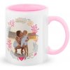 Naozajstná láska Hrnček s farebným vnútrom a uchom – ružový Naozajstná láska Hrnček s farebným vnútrom a uchom – ružový