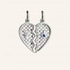 SilveAmo Strieborný prívesok Rozpůlené srdce P2FC358