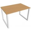 Pracovný stôl UNI O, 120x75,5x80 cm, buk/biela Pracovný stôl UNI O, 120x75,5x80 cm, buk/biela