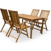 Noela Záhradný drevený stôl LUCY + 4x drevená polohovacia stolička Viet Noela Záhradný drevený stôl LUCY + 4x drevená polohovacia stolička Viet