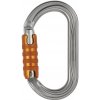 Karabína PETZL OK triact-lock strieborná Karabína PETZL OK triact-lock strieborná