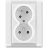 ABB, s.r.o. Time - 5513F-C02357 01 - Zásuvka dvojnásobná, natočená - biela/ľadová biela ABB, s.r.o. Time - 5513F-C02357 01 - Zásuvka dvojnásobná, natočená - biela/ľadová biela