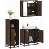 vidaXL 3-dielna sada kúpeľňového nábytku hnedý dub spracované drevo vidaXL 3-dielna sada kúpeľňového nábytku hnedý dub spracované drevo