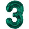 Godan Fóliový balón číslo 3 tmavozelené 85 cm Godan Fóliový balón číslo 3 tmavozelené 85 cm
