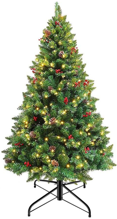 Timeless Tools Vianočný stromček s LED diódami rôzne typy teplá biela 100 LED- ov 120 cm