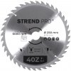 Kotúč Strend Pro TCT 250x3.0x30/20 mm 40T, na drevo, pílový, SK plátkami Kotúč Strend Pro TCT 250x3.0x30/20 mm 40T, na drevo, pílový, SK plátkami