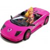 Inlea4Fun BEAUTY FASHION CAR Ružové autíčko kabriolet s bábikou