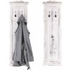 Design-Shop 2x vešiaková stena s 3 vešiakmi 30443 - 109x28x3,5 cm, antik biela Design-Shop 2x vešiaková stena s 3 vešiakmi 30443 - 109x28x3,5 cm, antik biela