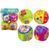 LEAN TOYS Sada mäkkých loptičiek s hrkálkou- farebné 4 ks LEAN TOYS Sada mäkkých loptičiek s hrkálkou- farebné 4 ks