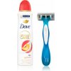 Dove Advanced Care Go Fresh Dove Advanced Care Peach & White Blossom antiperspirant pre ženy 150 ml + Razor holiaci strojček 1 ks Dove Advanced Care Go Fresh Dove Advanced Care Peach & White Blossom antiperspirant pre ženy 150 ml + Razor holiaci strojček 1 ks