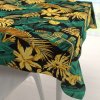 Biante Bavlnený štvorcový obrus Sandra SA-603 Zeleno-zlaté tropické listy na čiernom 80x80 cm Biante Bavlnený štvorcový obrus Sandra SA-603 Zeleno-zlaté tropické listy na čiernom 80x80 cm