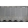 Záclona na vitrážku vyšívaná V2914 biela 60 cm Záclona na vitrážku vyšívaná V2914 biela 60 cm