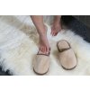 Wooline Domáce vlnené papuče béžové, camel Veľkosť: 39-40 Wooline Domáce vlnené papuče béžové, camel Veľkosť: 39-40