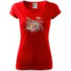 Bicie farebné splash - Dámske tričko Pure - XL ( Červená ) Bicie farebné splash - Dámske tričko Pure - XL ( Červená )