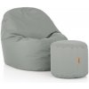 SakyPaky Sedací vak Klííídek s taburetom svetlo sivá SakyPaky Sedací vak Klííídek s taburetom svetlo sivá