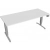Hobis Pracovný stôl Motion, PO, 3S, 180x61 - 128x80 cm, biela/sivá Hobis Pracovný stôl Motion, PO, 3S, 180x61 - 128x80 cm, biela/sivá