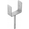 Pätka stĺpika U 121x60x100x200mm, hrúbka 4mm, pozink Pätka stĺpika U 121x60x100x200mm, hrúbka 4mm, pozink