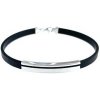 INFINITYSILVER Kaučukový náramok so striebornou doštičkou SB17174120