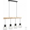 tectake 405196 závesné svietidlo woody, 4-plameňové,s dreveným trámom, 40 w - čierna/hnedá tectake 405196 závesné svietidlo woody, 4-plameňové,s dreveným trámom, 40 w - čierna/hnedá