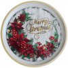 Clayre & Eef Hnedý plastový vianočný podnos Santa 40*1 cm
